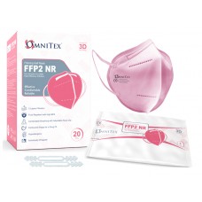 Omnitex Pink FFP2 Face Mask, Individually Wrapped | EN149 CE Certified | 5x Extenders (Box 20)